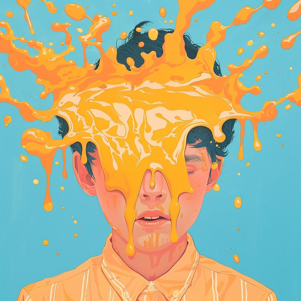 surreal  album  cover  drip  boy  orange  juice  creative  painting  whimsical 938374
