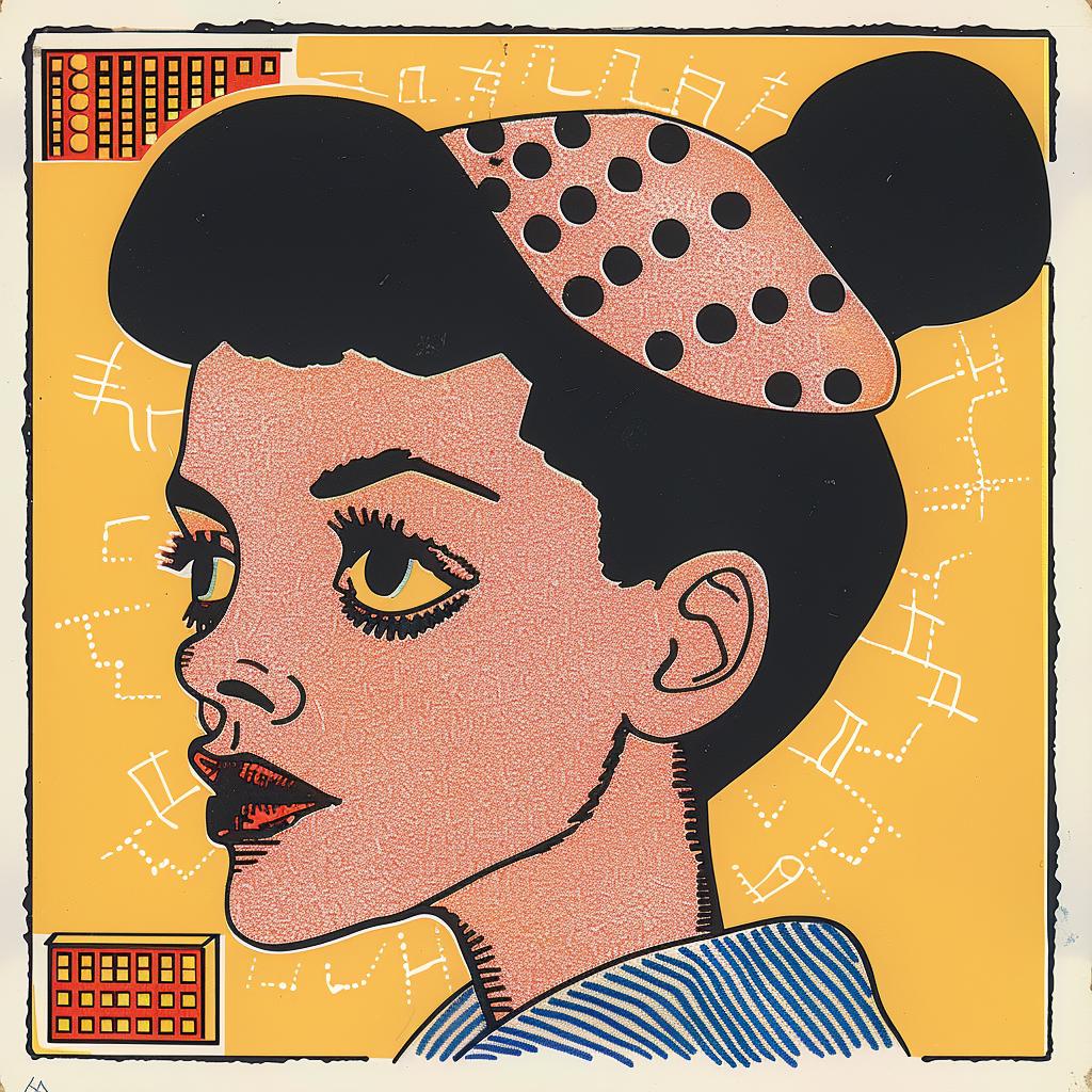poster  woman  hat  polka  dots  face  collage  colorful  graphic  playful 963266
