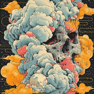 Todd  White  skull  clouds  smoke  background  symbolism  creative  surreal  art 1078642