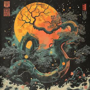 surreal  oriental  painting  dragon  water  hyperrealistic  screenprinting  symbolist  colorful  artistic 1078570