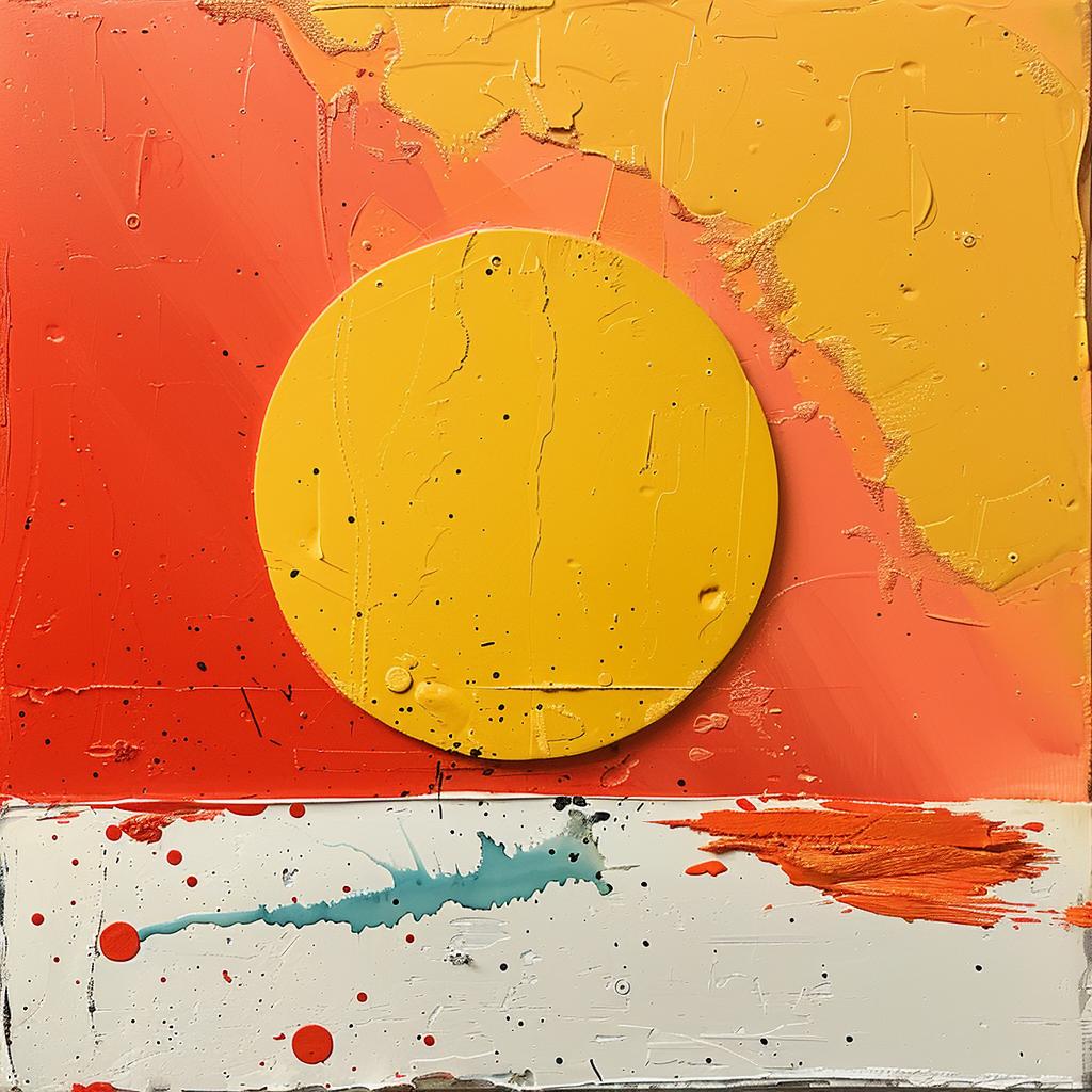 sun  orange  yellow  blue  abstract  colors  hyper-realistic  screenprinting  Etel  Adnan 959982