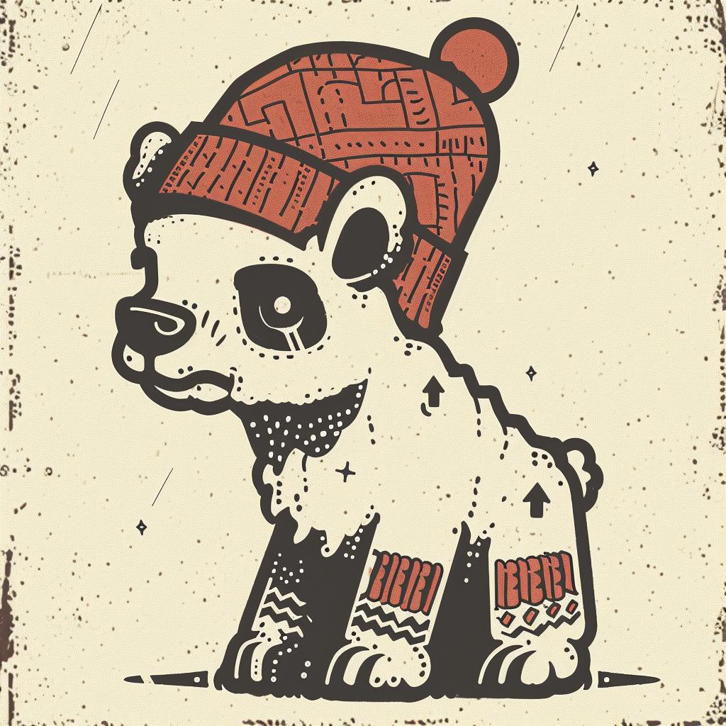 cute  adorable  polar  bear  knitted  hat  scarf  street  culture  minimal 958841
