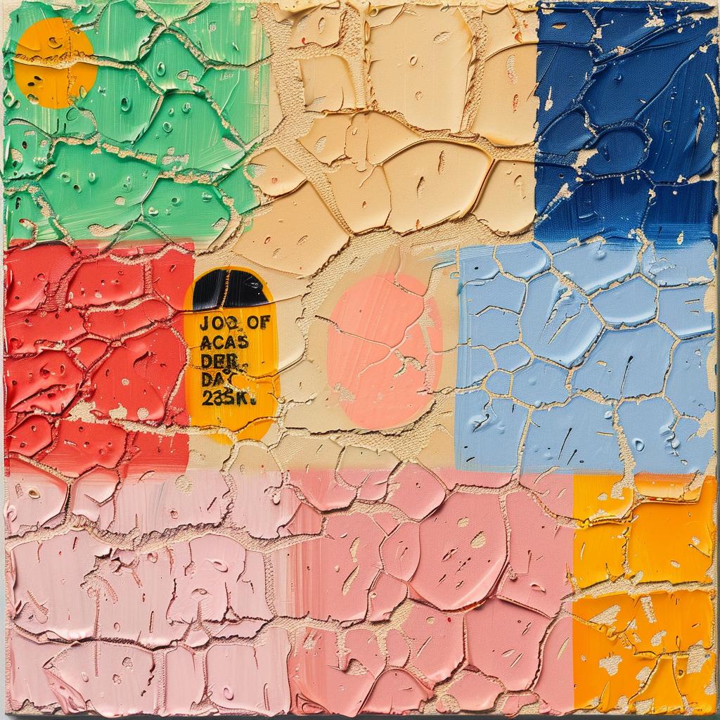 encaustic  painting  yellow  sign  palette-knife  impasto  artwork  Joan  Cornella  modern 1016319