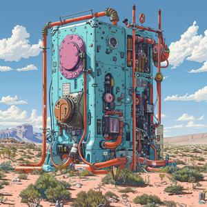 time  machine  desert  blue  electronics  Moebius  Stalenhag  installation  fantasy  artwork 1060430