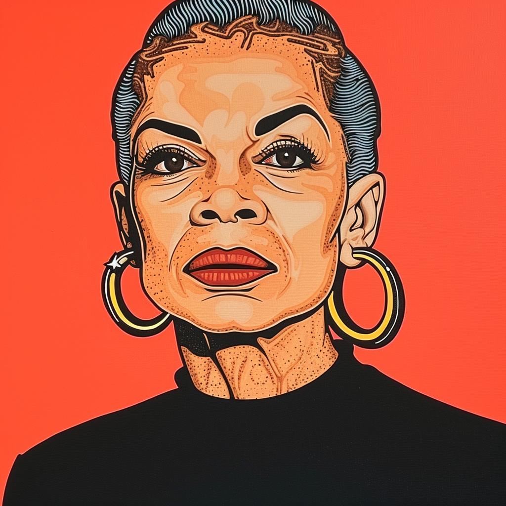 painting  woman  African-American  earrings  colorful  portrait  elderly  expression  light  skin 972444