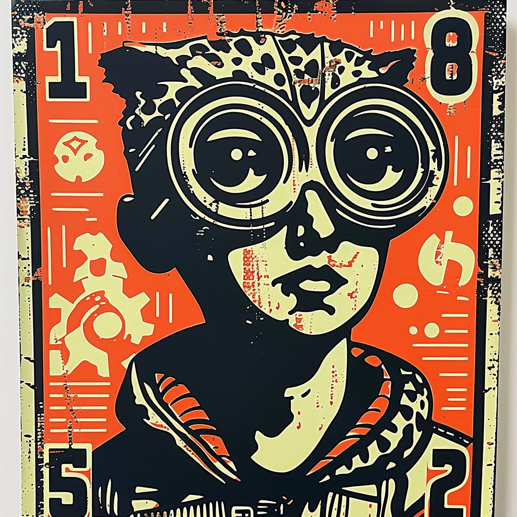 poster  man  goggles  hat  graphic  colorful  playful  illustration  funny  whimsical 949818
