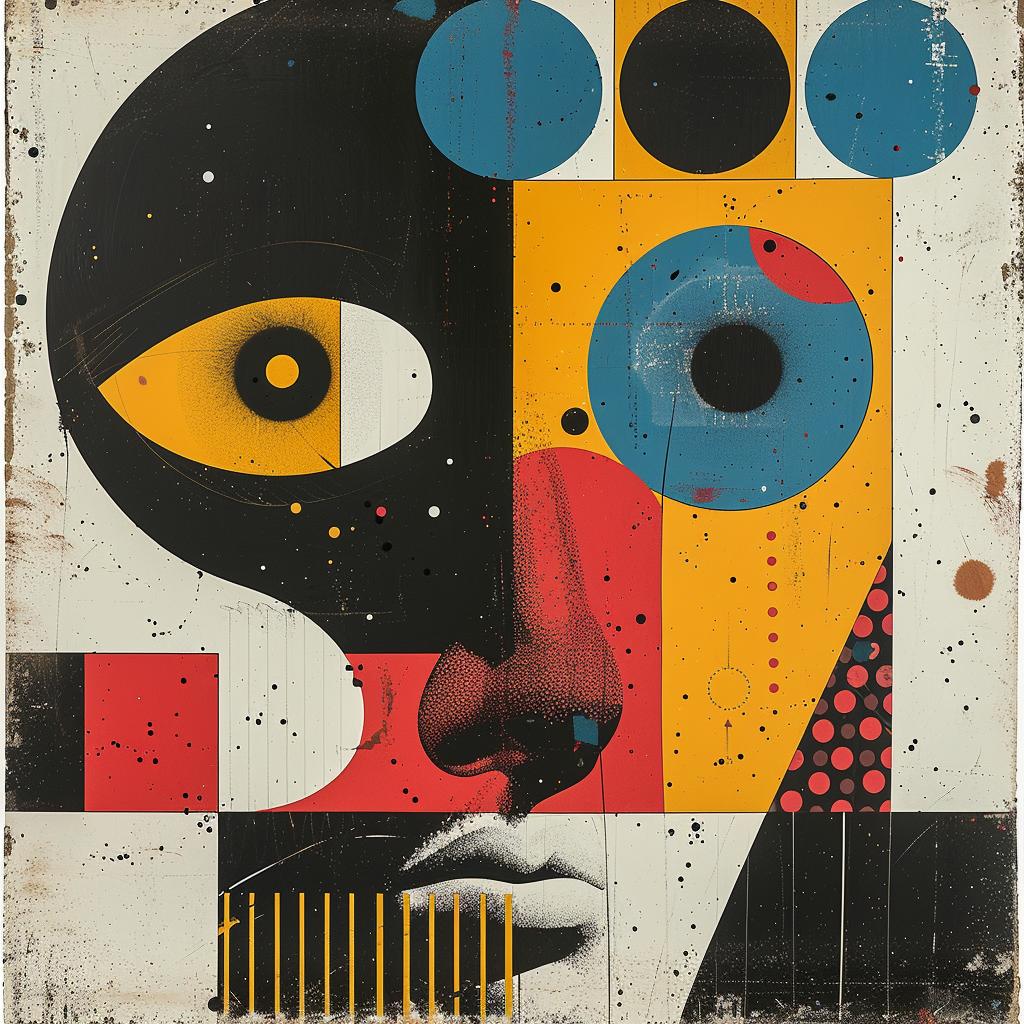 painting  surreal  album  cover  hyper-realistic  Alexander Girard  face  circle  abstract  unique 960427