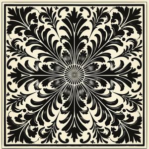 black  white  pattern  ornate  symmetrical  minimal  design  damask  lines  artnouveau 1078990