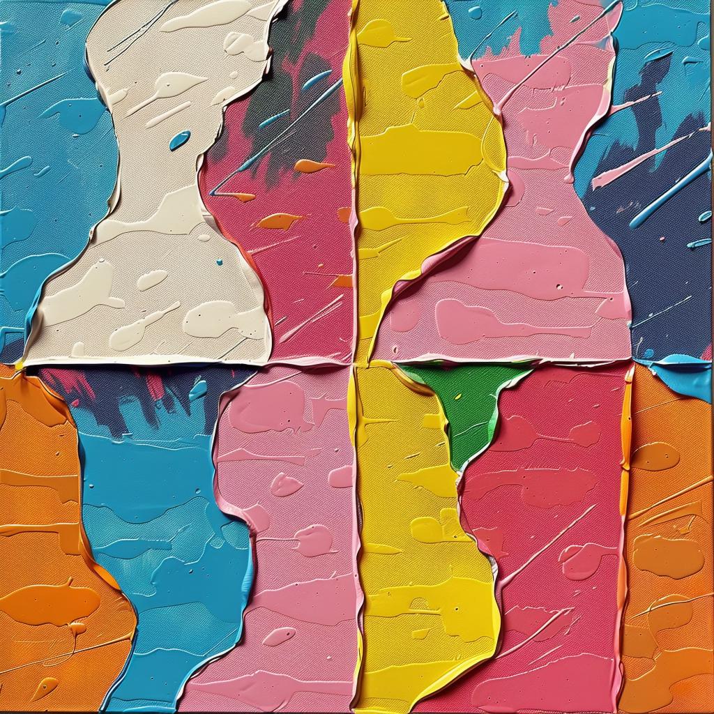 painting  woman  colorful  abstract  encaustic  vivid  palette-knife  impasto  textured  artistic 950626