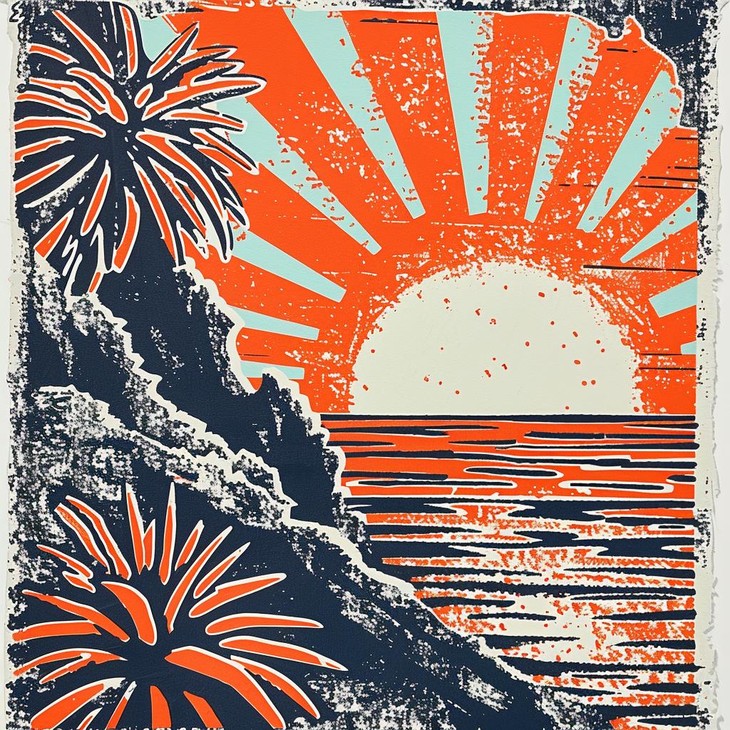 album  art  flowerpunk  teal  orange  sunset  ocean  galaxy  pulsar  digital 941779