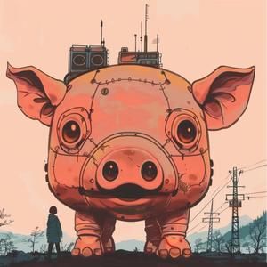 surreal  poster  pig  robot  head  creative  symbolist  art  visual  design 1079772