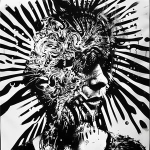 drawing  black  white  woman  sunburst  graphic  art  pattern  illustration  bold 1071031