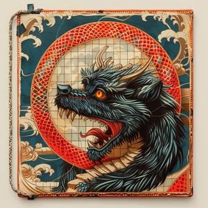 dragon  chromolithography  blue  orange  background  fantasy  mythical  colorful  art  vibrant 1051188