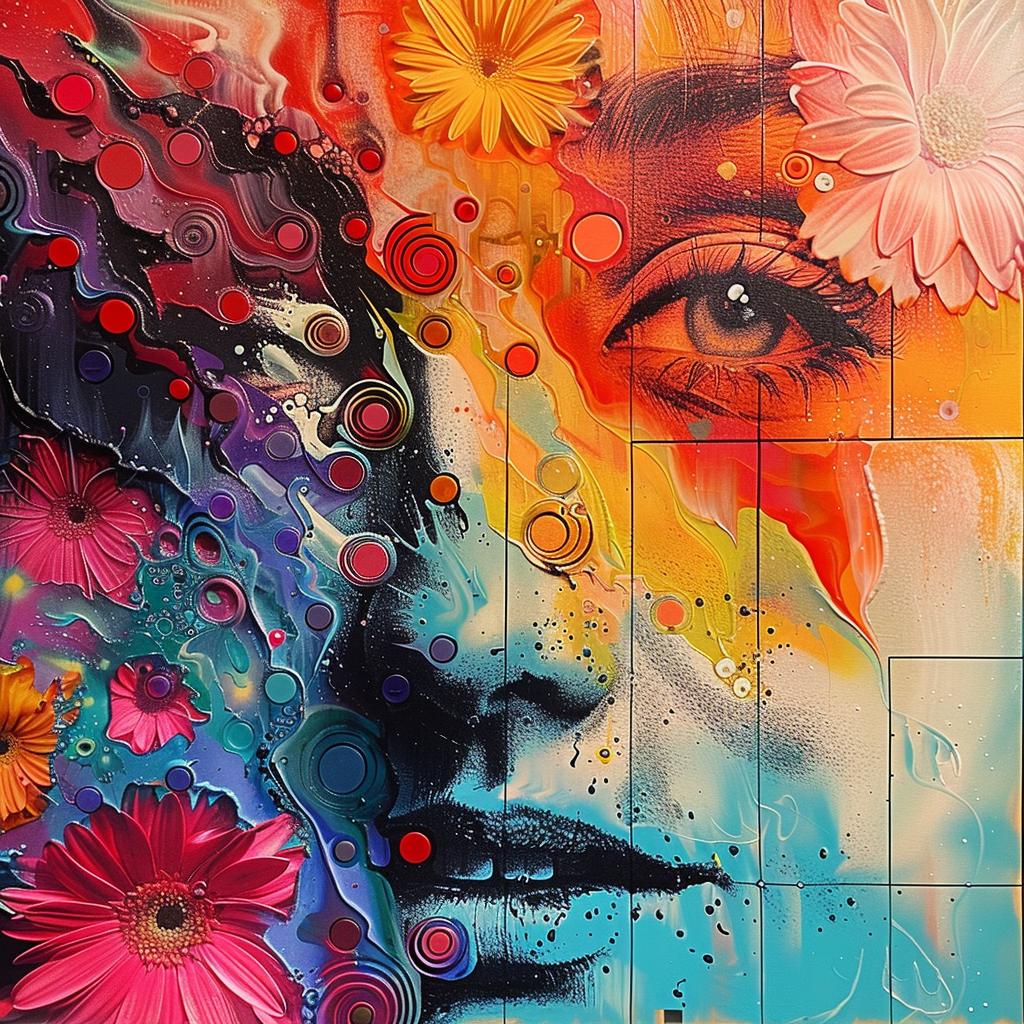 woman  flowers  face  painting  chromoluminosity  abstract  colorful  details  portrait  art 967998