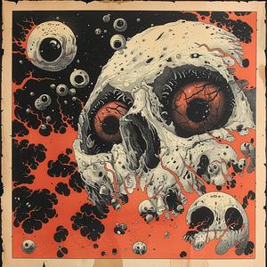 album  cover  skull  eyes  surreal  chaos  Symbolist  Risograph  creative  graphic 1078236