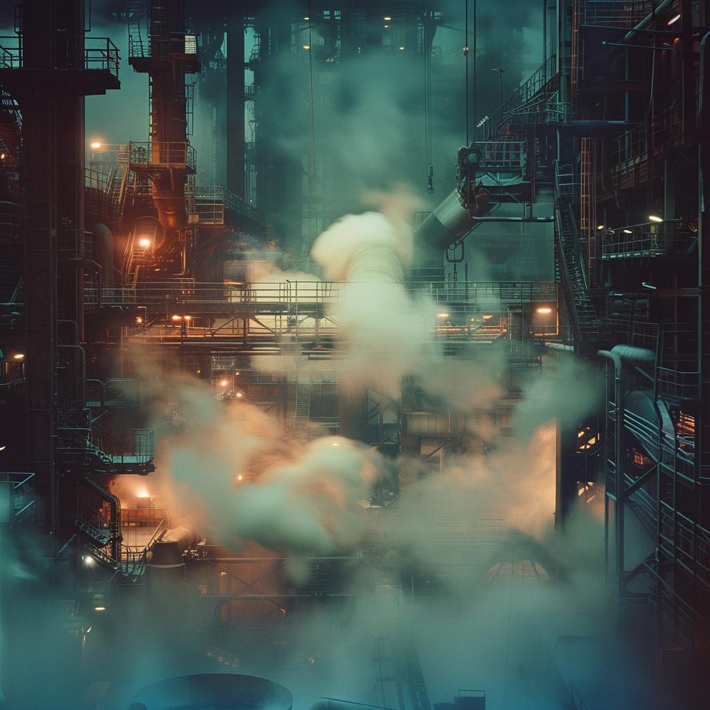 factory  industrial  smoke  dark  photography  lighting  color  glow  raw  steel 965362