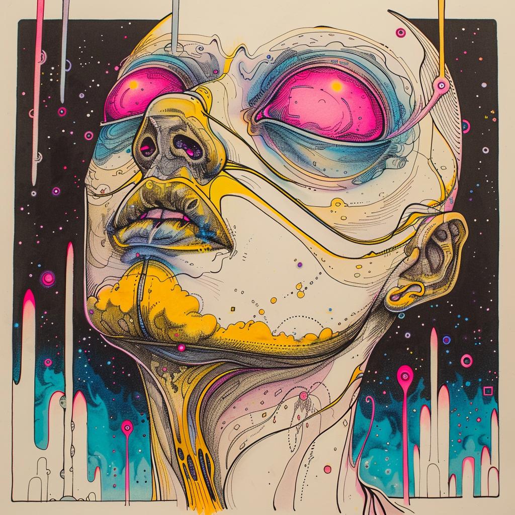 woman  spiritual  terror  occult  drawing  naturalistic  art  eyes  pink  style 925386