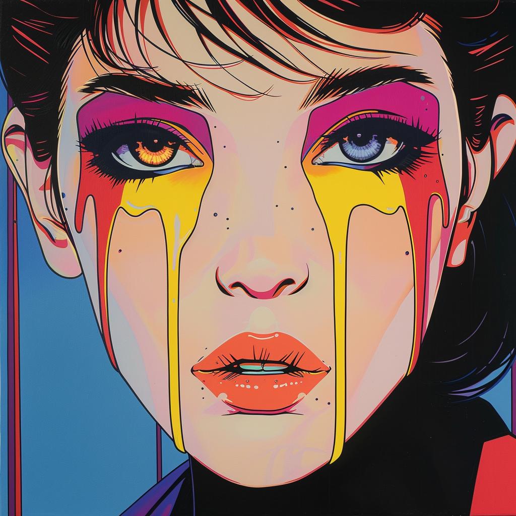 woman  dripping  paint  colorful  portrait  style  vibrant  cute  medium  shot 958030