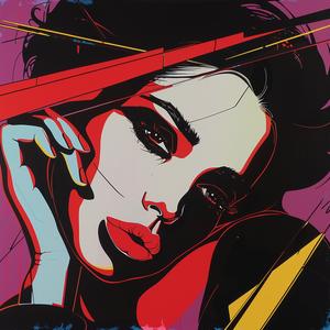 album  cover  woman  red  blue  purple  colors  surreal  chaos  topical 1078217
