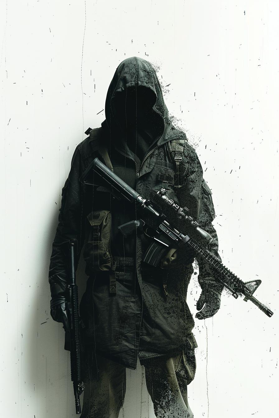 shadow  hooded  man  rifle  white  background  silhouette  poster  action  mystery 953729