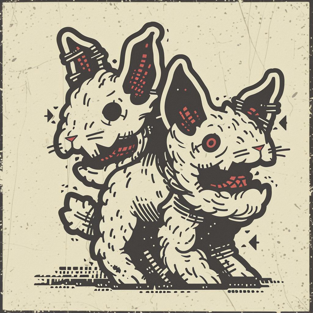 mythical  rabbit  creature  cartoon  big  head  art  Todd  illustration  whimsical 931331