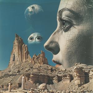 surrealist  collage  desert  face  juxtaposition  ironical  1990s  advertisements  mood  enigmatic 1040934
