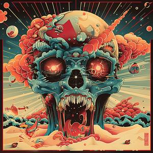 skull  clouds  occult  darkarts  symmetry  graphic  poster  hues  minimal  design 1038913