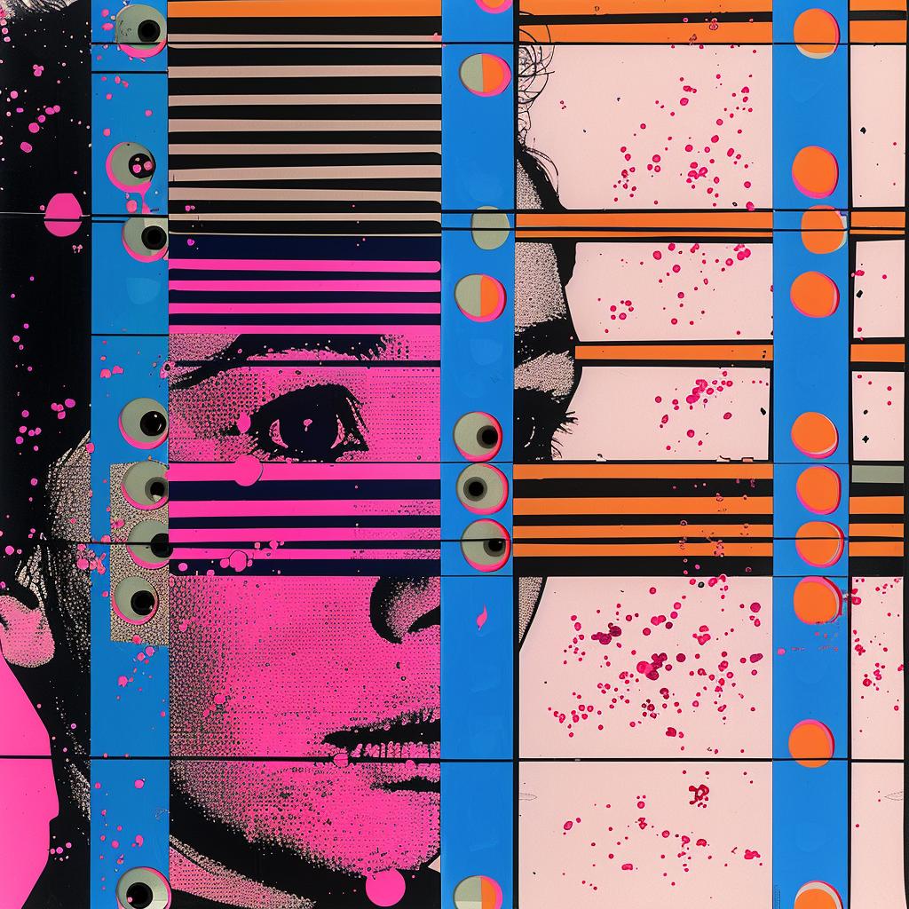chimp  six  eyes  psychedelic  vector  art  neo-pop  colorful  vibrant  traditional 1020254