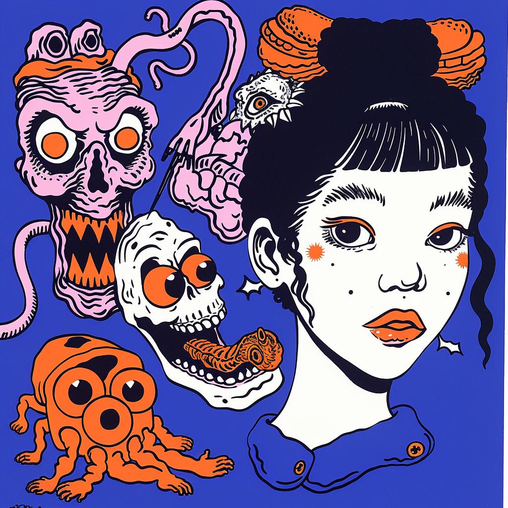 japanese  horror  poster  girl  monsters  art  style  fantasy  illustration  dark 1021656