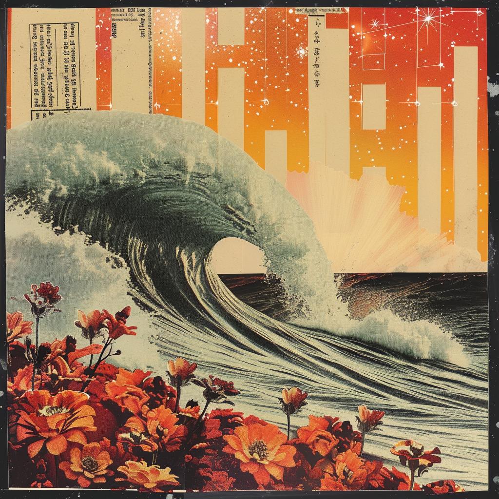 wave  flowers  nature  colorful  serene  ocean  abstract  whimsical  vibrant  art 939854