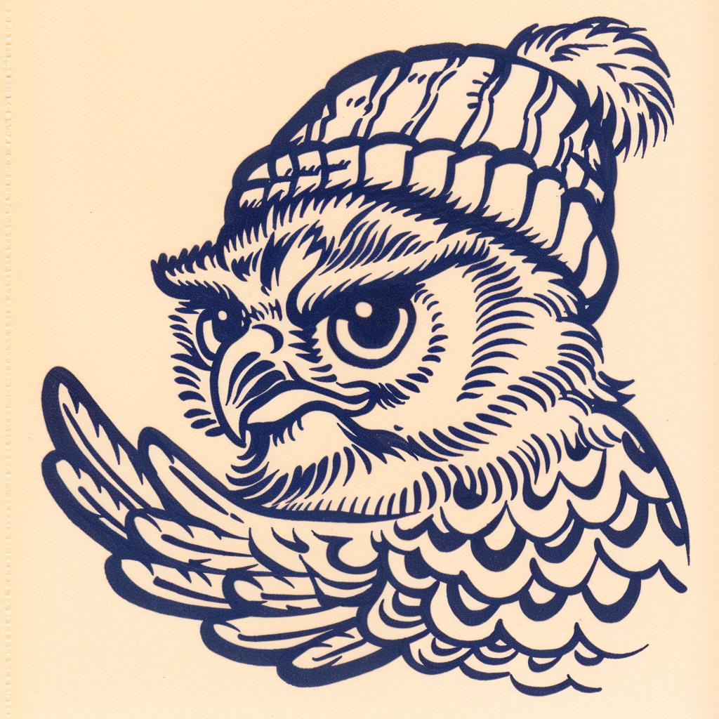 owl  knitted  hat  cartoon  street  urban  style  simple  bird  aggressive 959336