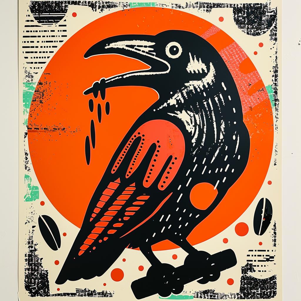 crow  collage  abstract  expressionism  street  culture  vintage  aggressive  minimal  blend 950023
