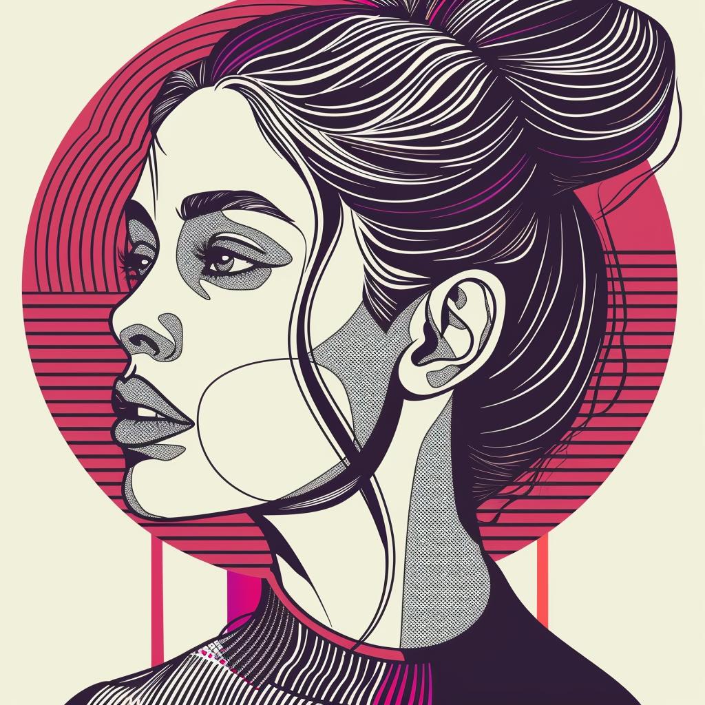 فن البوب، رسم متجهي، رسم توضيحي، ملون، حديث، لشعر امرأة سمراء، 936928