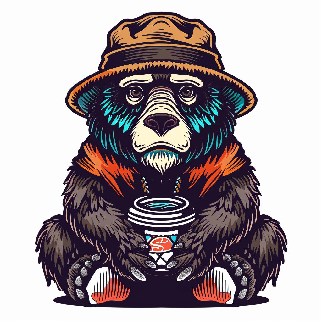 bear  hat  cup  aggressive  urban  animal  minimalist  illustration  culture  zoo 955786