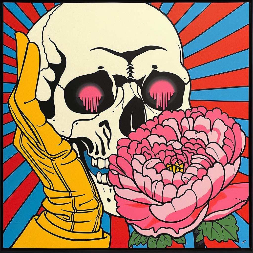 skull  flower  ominous  spiritual  dark  occult  symmetrical  bold  artnouveau  tattoo 1025072