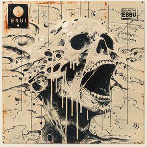 skull  open  mouth  painting  encaustic  art  detailed  black  white  expression 1065889