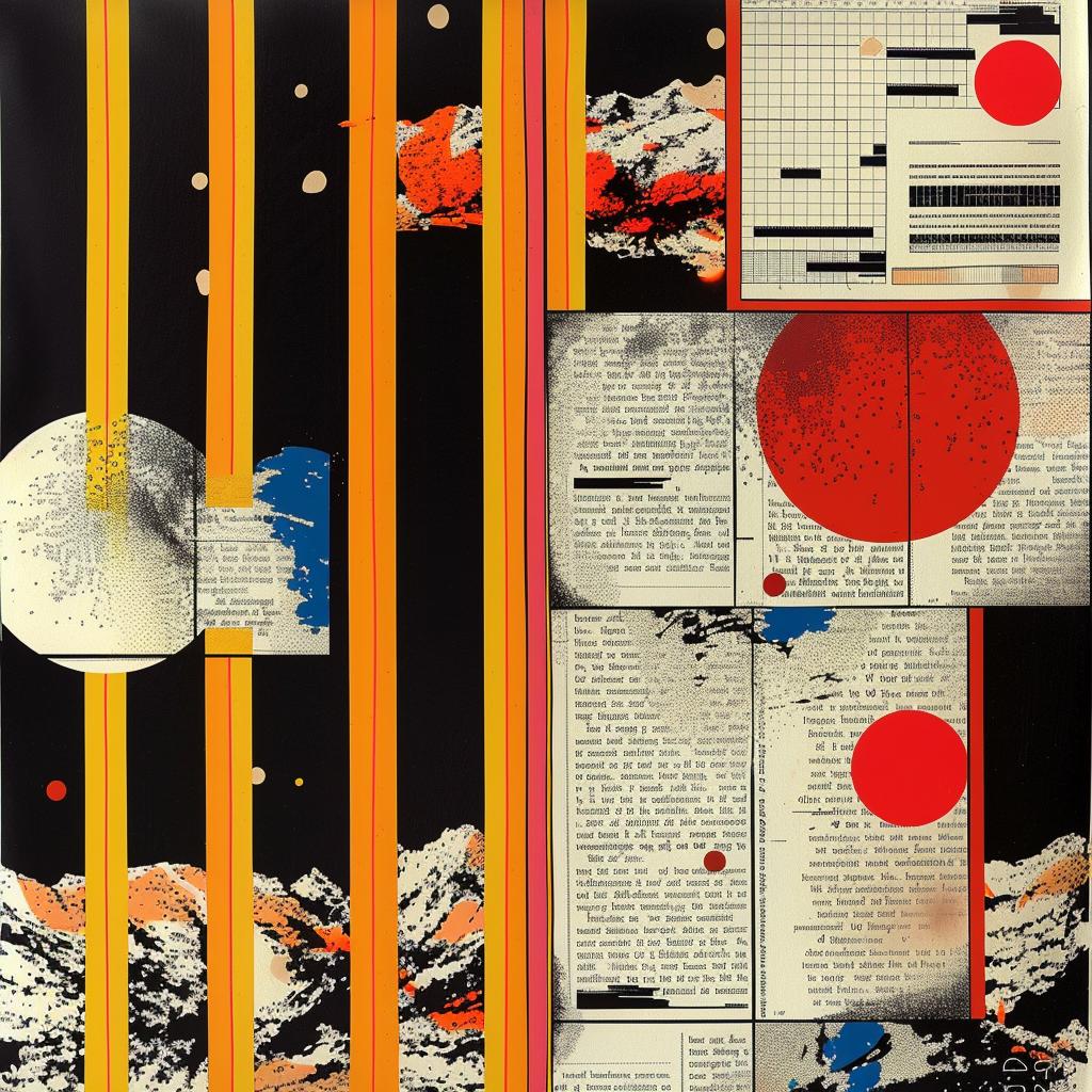 collage  paper  images  x-rays  pulsar  art  varied  details  colors  creative 1021347