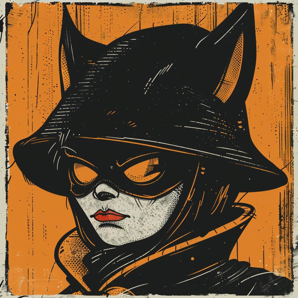 provocative  catwoman  hat  poster  Francesco  Francavilla  graphic  dark  art  style 928738