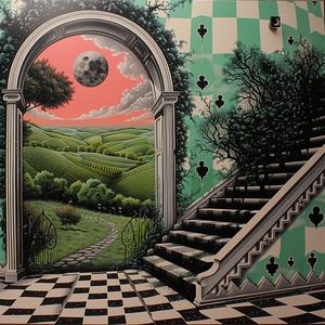 staircase  door  landscape  minimal  chromolithography  Escher  abstract  geometric  calm  pictorial 1037612