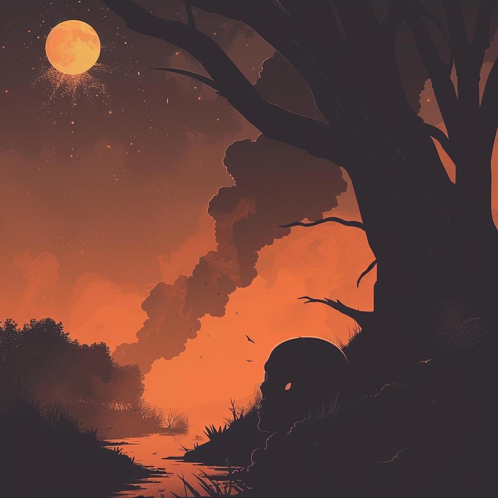 night  tree  moon  dark  spiritual  naturalistic  terror  occult  provocative  art 935897