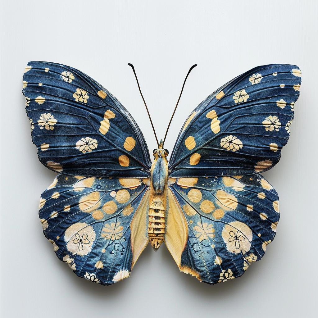 butterfly  gold  white  background  indigo  pattern  craft  studio  design  floral 1029244