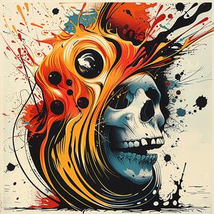 skull  colorful  eye  head  chromolithography  chaos  abstract  art  vivid  design 1047784