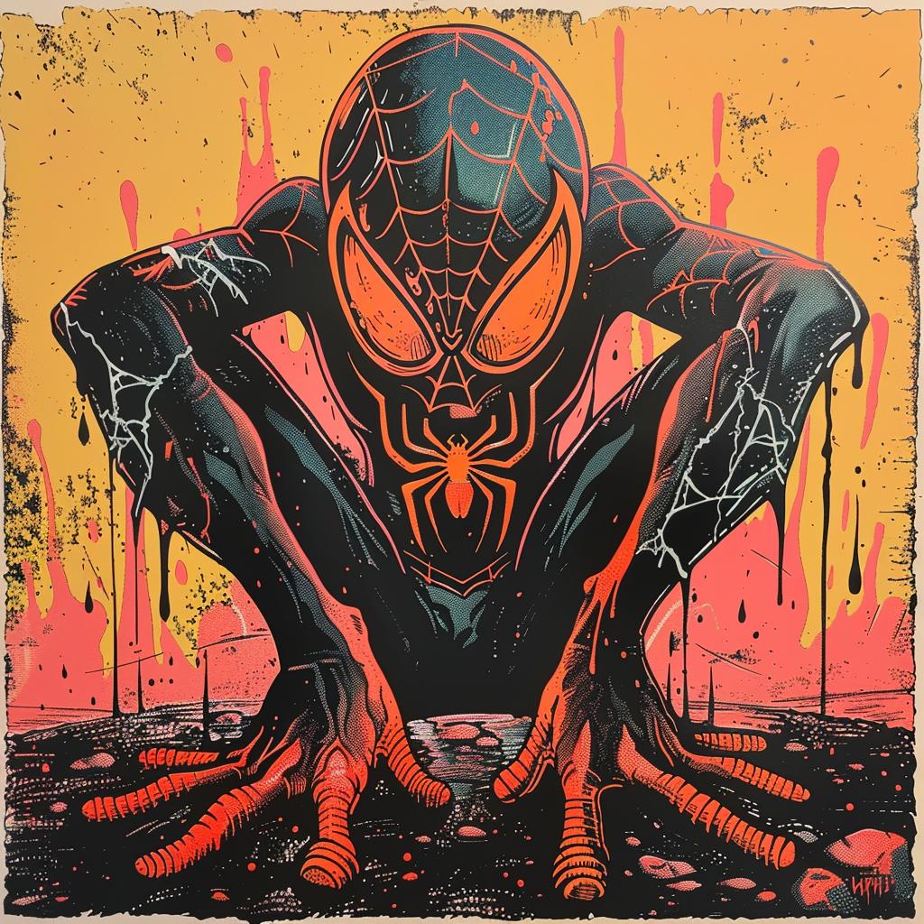 poster  spider  man  comic  style  vivid  action  illustration  superhero  dynamic 929738