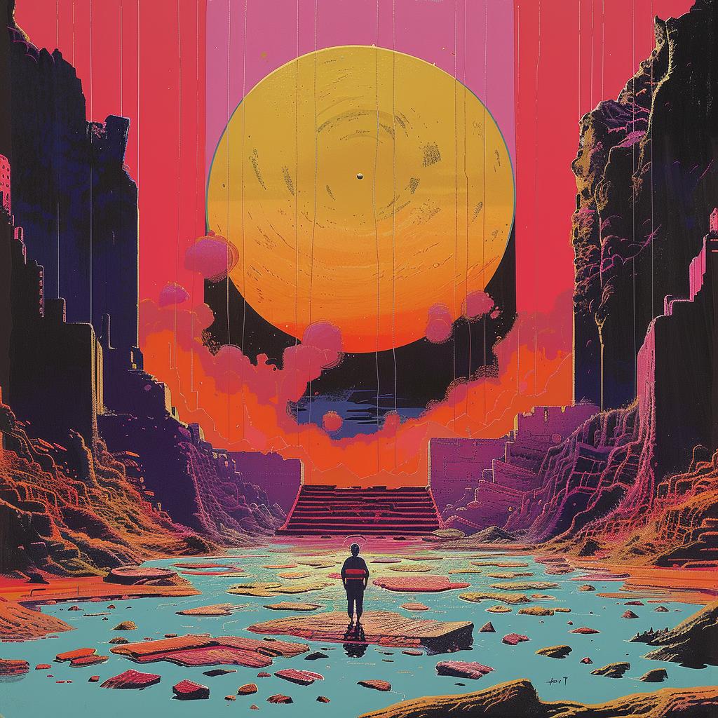 surreal  album  cover  spiritual  occult  technicolor  Axonometric  introspective  artwork  sun 973946