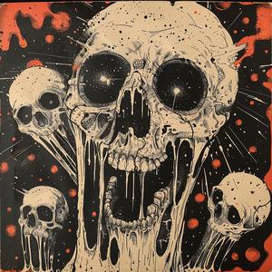 album  cover  surreal  chaos  deathmetal  disintegration  Risograph  Symbolist  screenprinting  band 1078242