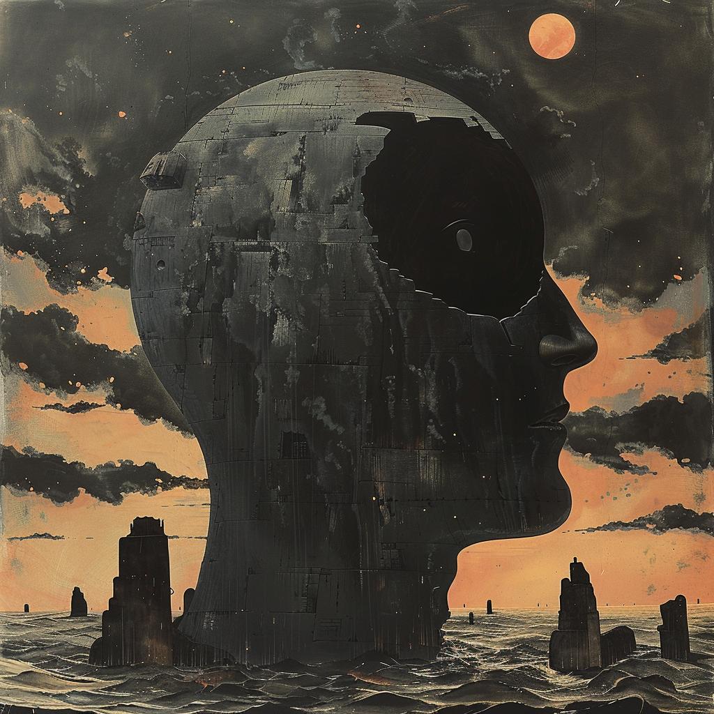 surreal  album  hyper-realistic  screenprinting  Agostino  Arrivabene  moon  harsh  mistress  art 922029