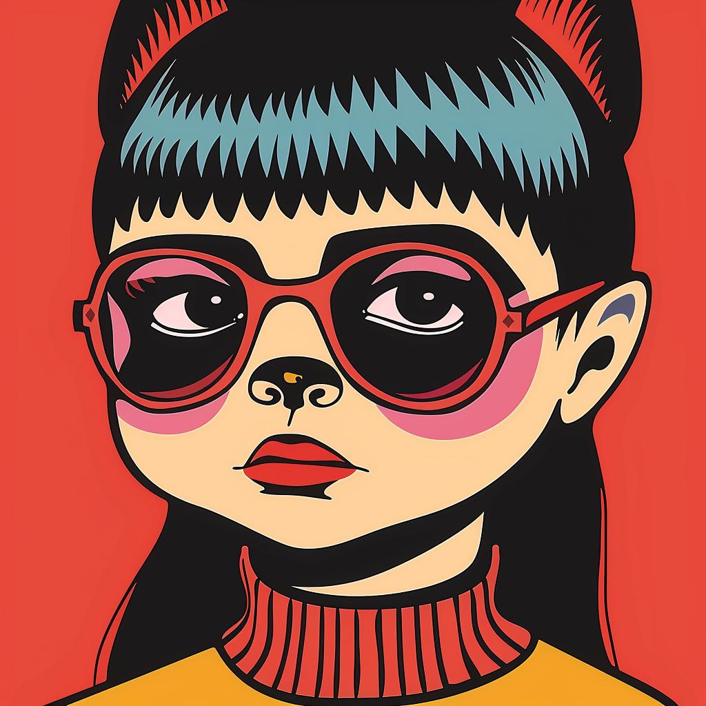 girl  sunglasses  cat  ears  fun  fashion  playful  colorful  cartoon  modern 966709