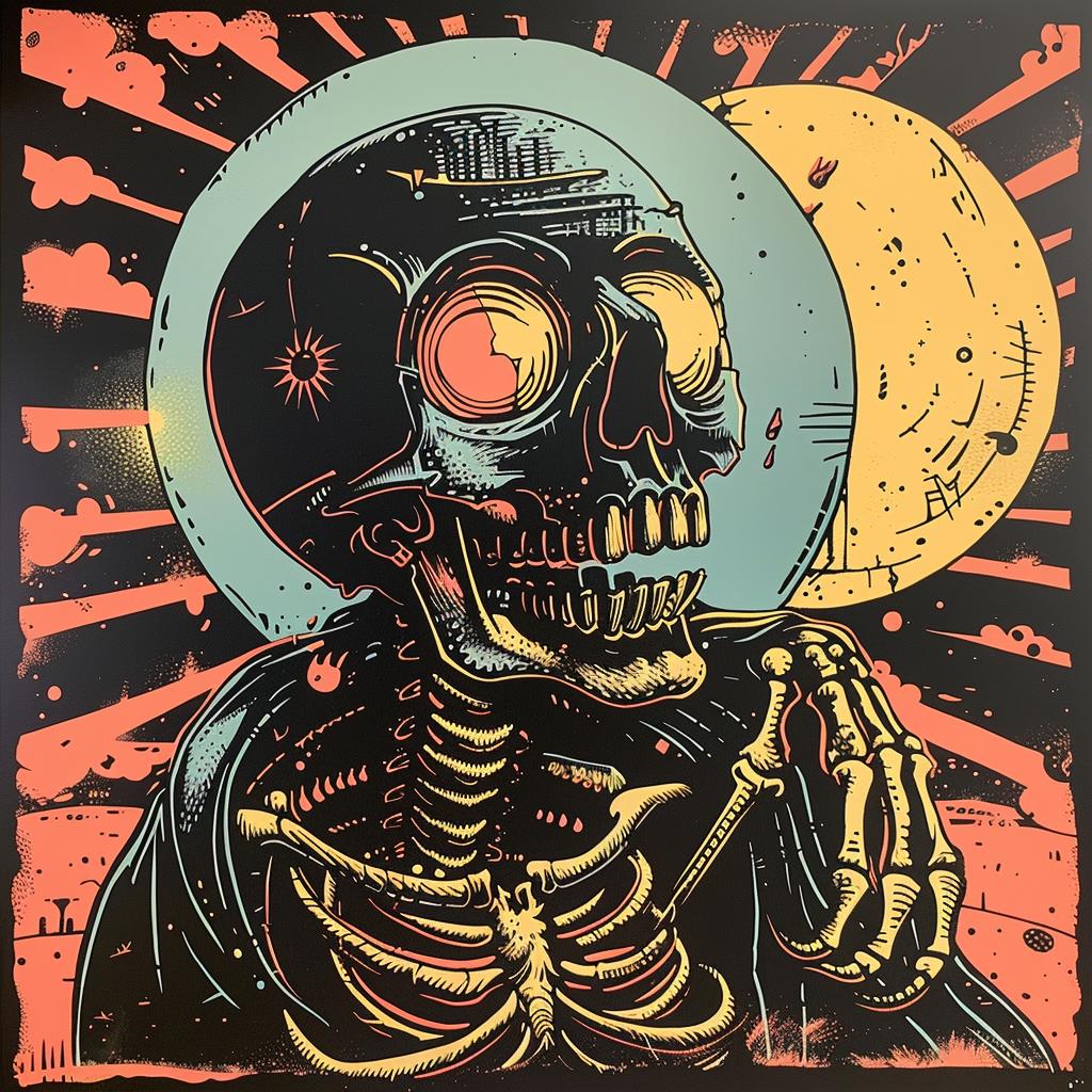 skeleton  sun  poster  dark  occult  terror  naturalistic  art  graphic  mystical 925824