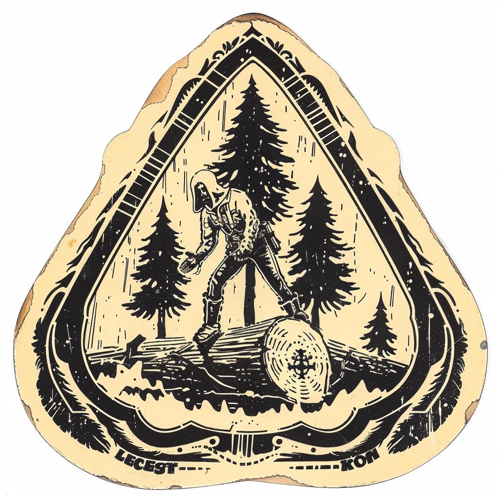 sticker  man  log  woods  lumberjack  forest  illustration  badge  design  nature 933896