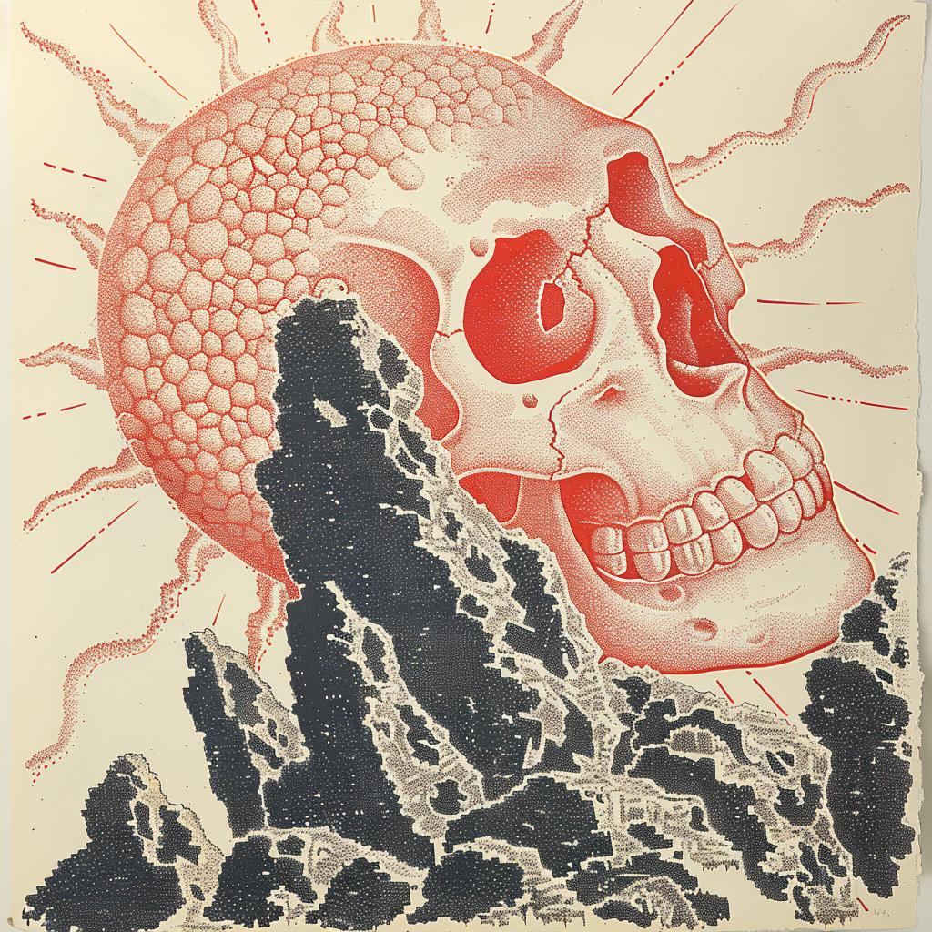 skull  drawing  sun  background  surreal  symbolic  dark  artistic  concept  visual 962969